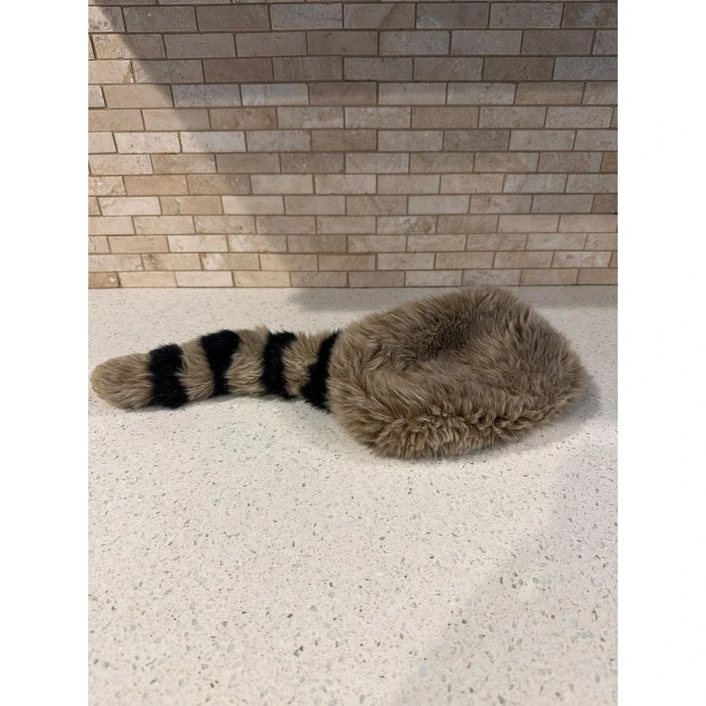 Disneyland Raccoon Cap with Tail‎ Vintage Polyester